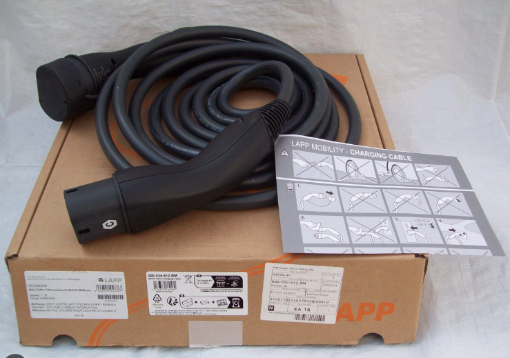 New Genuine Vw Public Charging Cable Hybrid And Electric Vehicles 000054412BM