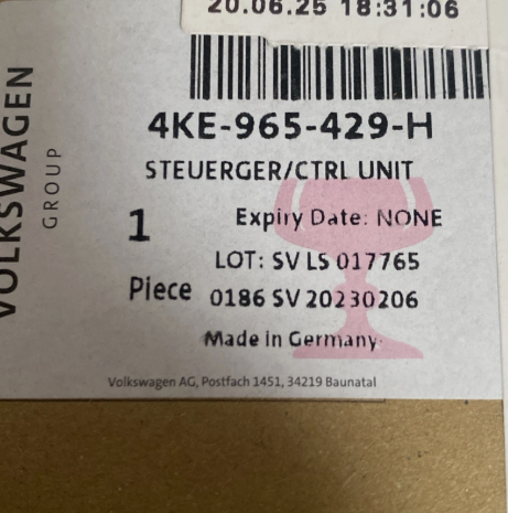 New Genuine Audi e-tron GT Control Module ECU 4KE965429H