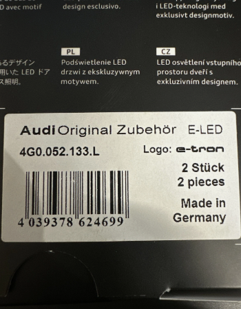 New Genuine Audi E-tron Logo LED Puddle Lights 4G0052133L