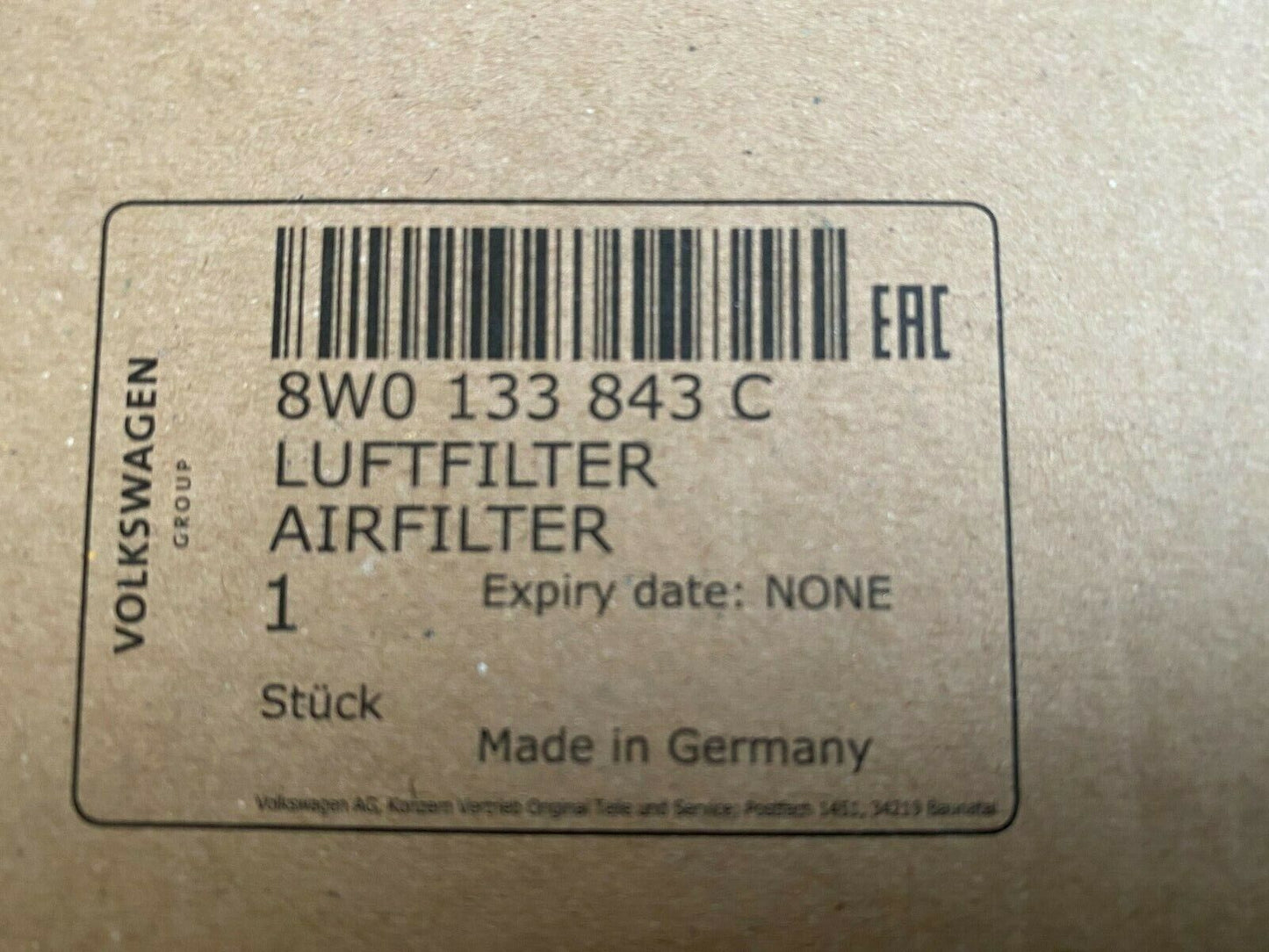 New Genuine Audi A4/A5/Q5 Air Filter 2016 >> > on 8W0133843C