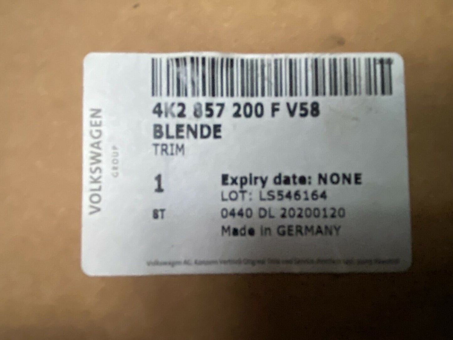 New Genuine Audi A6 Black High Gloss Dash Trim 4K2 857 200 F ( V58 )