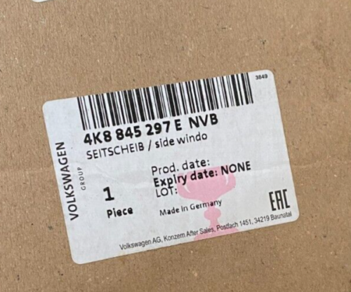 New Genuine Audi A7/RS7 Sportback Left rear side window 4K8845297E NVB