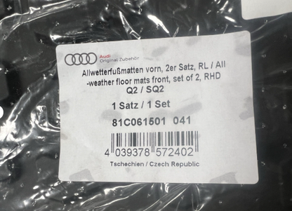 New Genuine Audi Q2 2017-On rubber all-weather rubber mat set