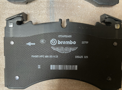 New Genuine New Genuine Aston Martin DB12 / Vantage / Vanquish Front Brake Pad Set for Carbon Brakes RY73-2D007-AA