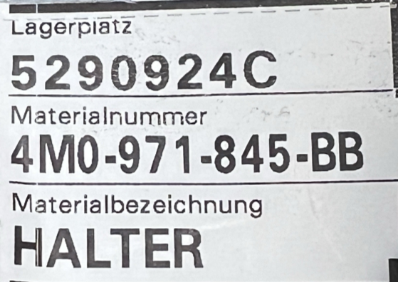 New Genuine Holder For Wiring Harness Body 4M0971845BB