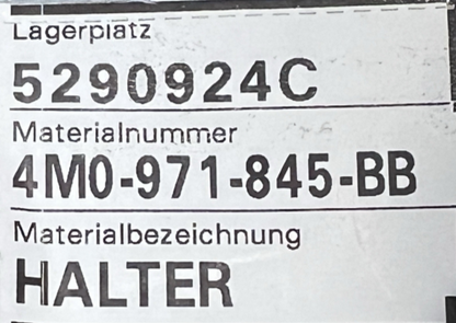 New Genuine Holder For Wiring Harness Body 4M0971845BB