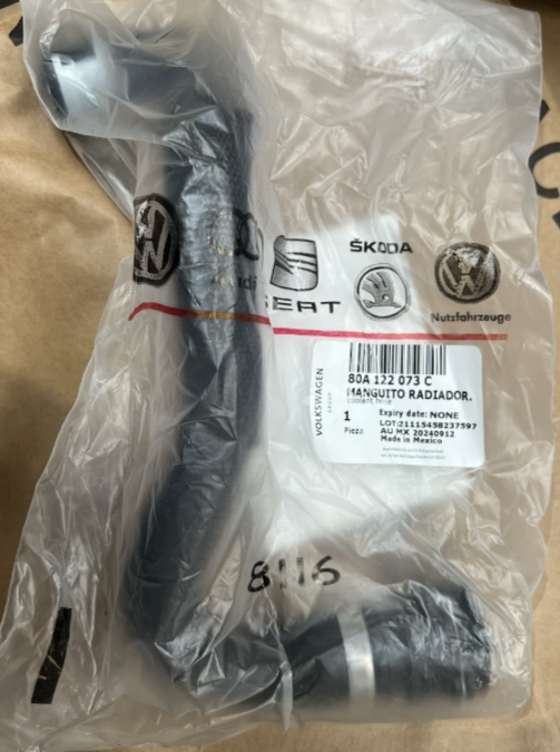 New Genuine Audi Q5 Coolant Water Hose Pipe 80A122073C