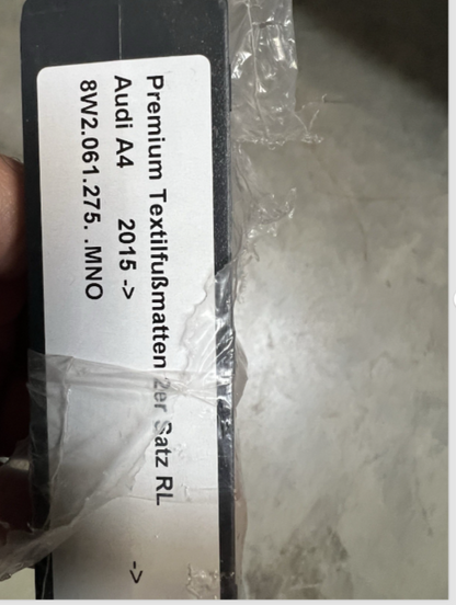 New Genuine Audi A4/A4 front footwell mats 8W2 061 275 MNO