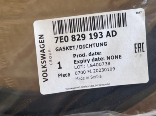 New Genuine Volkswagen Transporter Seal 7E0829193AD   /   7LA829193Q