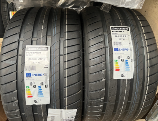 New Genuine Bridgestone Potenza Sport (x2) Tyres 265 30 R19 93Y XL