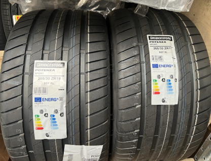 New Genuine Bridgestone Potenza Sport (x2) Tyres 265 30 R19 93Y XL