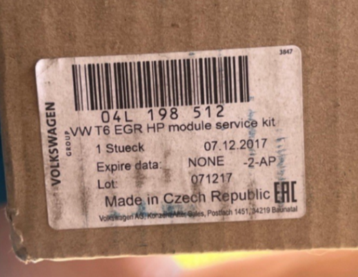 New Genuine Repair Set For Exhaust Gas Cooler 04L198512