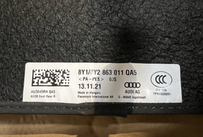 New (Other) Genuine Audi A3 Rear Carpet Mats 8Y2863011QA5