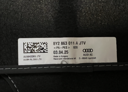 New (other) Genuine Audi A3 Front & Rear Carpet Mats 8Y2863011AJTV