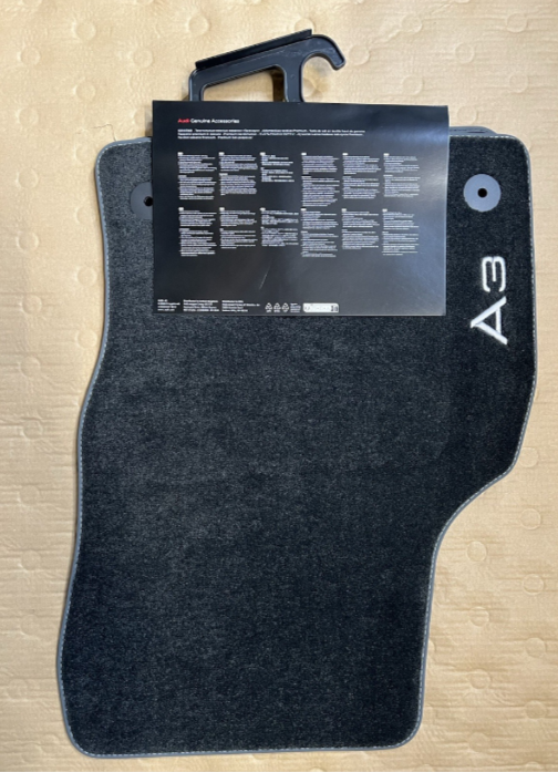 New Genuine Audi A3 F & R Carpet Mats 8Y2061275DMNO - 8Y0061276AMNO