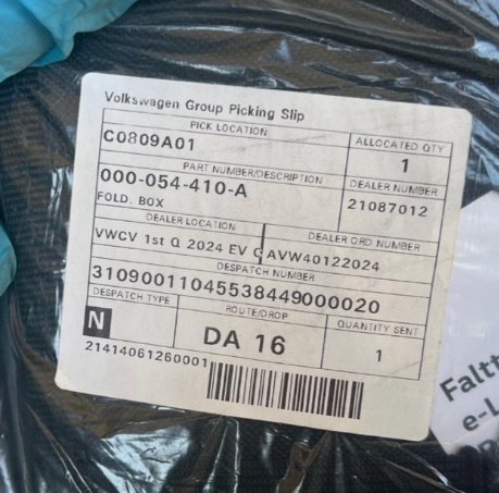 New Genuine Vw Electric Charging Cable Folding Box Cable Not Included 000054410A