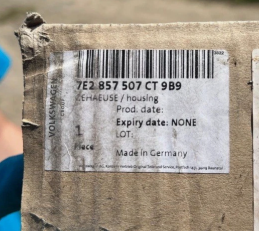 New Genuine Vw Camper / Transporter Left Exterior Mirror Housing 7E2857507CT9B9