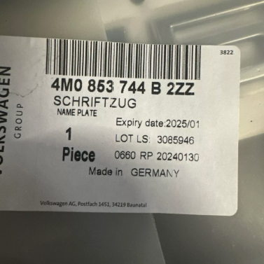 New Genuine Audi A3 Saloon[45 e-tron]Rear Badge Chrome Lettering 4M0853744B 2ZZ