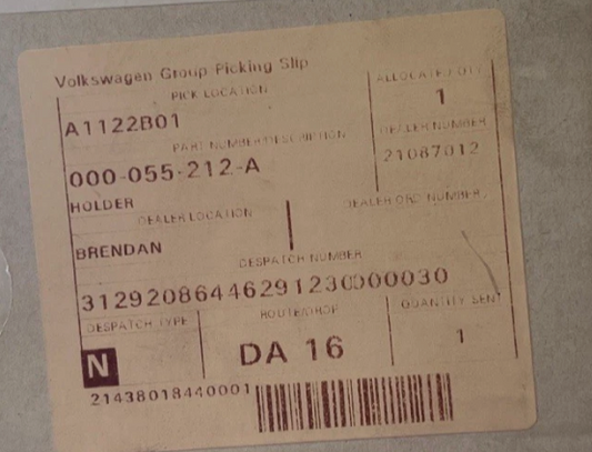 New Genuine Vw Camper / Transporter Tow Bar Electrics Extension Kit 000055212A