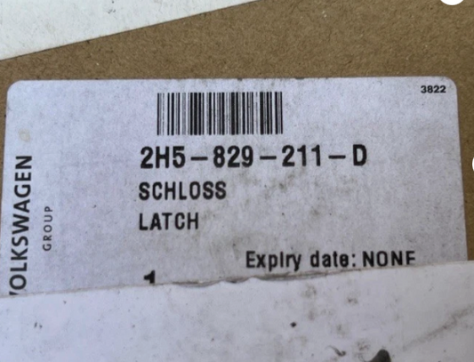 New Genuine Volkswagen Amarok Boot Lid Lock 2H5829211D