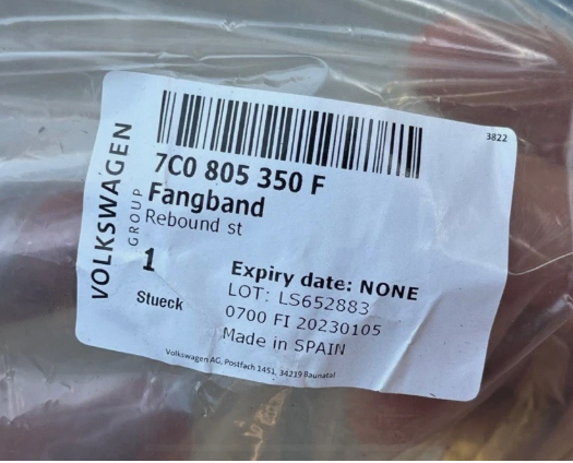 New Genuine Vw Crafter Rebound strap for spare wheel 7C0805350F