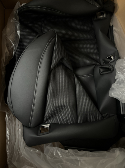 New Genuine Audi A1/S1 (cloth/leatherette) Seat Cover (black)/silver 82A885405DRSB