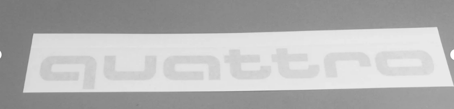 New Genuine Audi (x2) Quattro Foil Silver Film Decals 4G0064317AZ7G