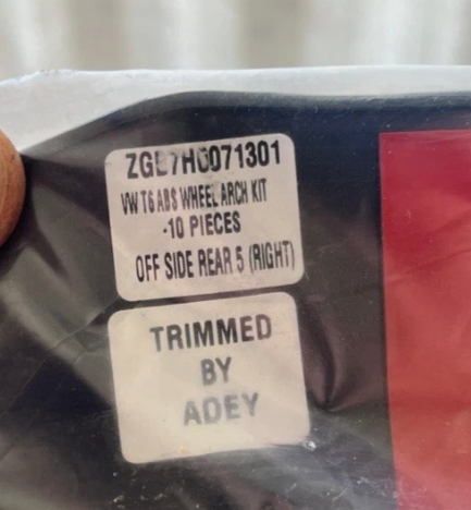 New Genuine Vw T6 Wheel Arch Protection Trim Set ZGB7H0071301