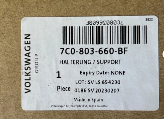 New Genuine Vw Crafter Spare Wheel Bracket 7C0803660BF