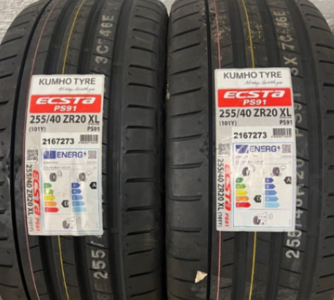 New 255/40 ZR20 XL ECSTA PS91 KUMHO TYRE (x2 Tyres)