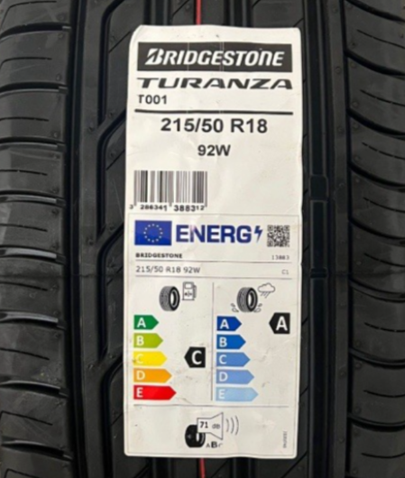 New Bridgestone TURANZA 215/50 R18 92W (x1 Tyre)