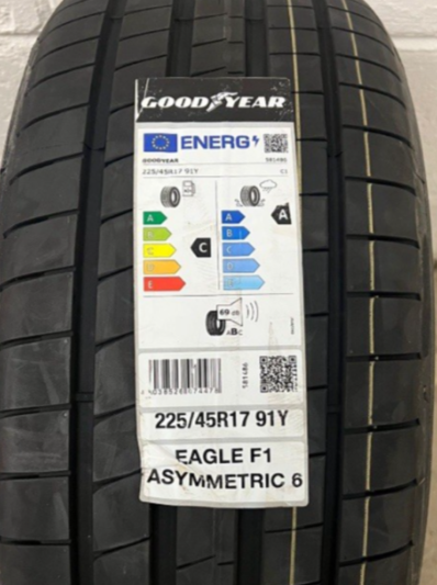 New Good Year EAGLE F1 ASYMMETRIC 6 225/45 R17 91Y (x1 Tyre)