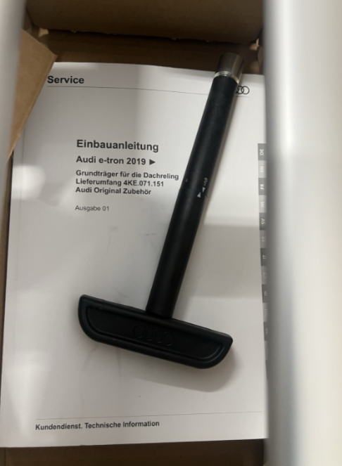 Genuine Audi E-Tron 2019-onwards accessory roof bars set 4KE071151