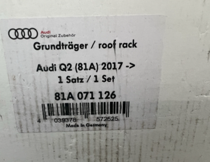 New Genuine Audi Q2 Roof bars 81A 071 126