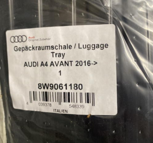 New Genuine Audi A4/S4/RS4 Plastic Boot Liner 8W9061180