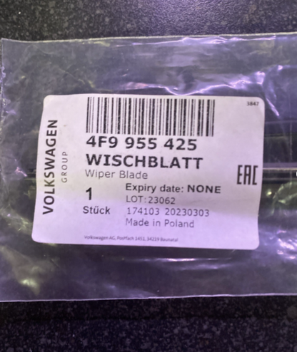 New Genuine Audi A6/S6/RS6 Rear Wiper Blade 4F9955425
