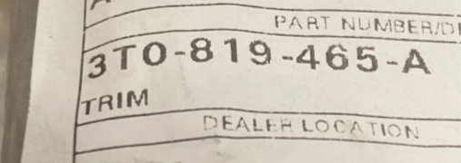 New Genuine Audi Vw SEAT Skoda Rear Right Ventalation Trim 3T0819465A
