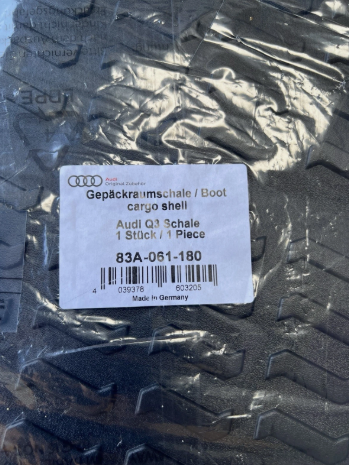 New Genuine Audi Q3 Plastic Boot Liner 83A061180