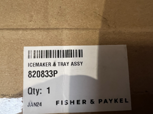 New Genuine Fisher & Paykel Ice Maker Assembly 820833P