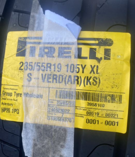New Pirelli 235/55R19 105Y XL S-VERD (x1 Tyre)
