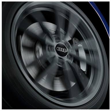 New Genuine Audi Black Rings Dynamic Alloy Wheel Centre Hub Cap set - 4M8071006A