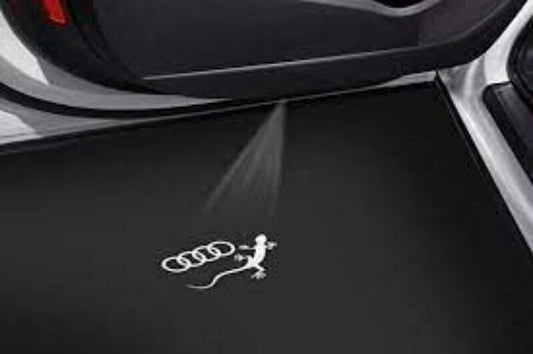 Set of two Genuine Audi Puddle Lights Rings/Gecko Logo 4G0052133K